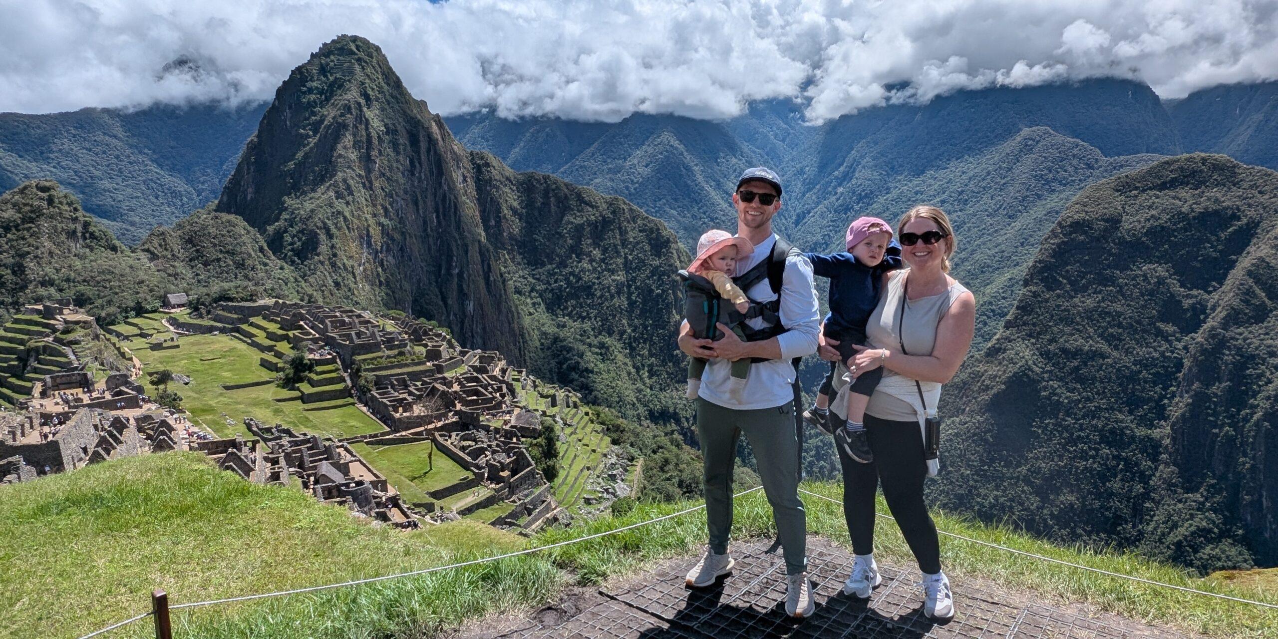 The Newman family at Machu Picchu.