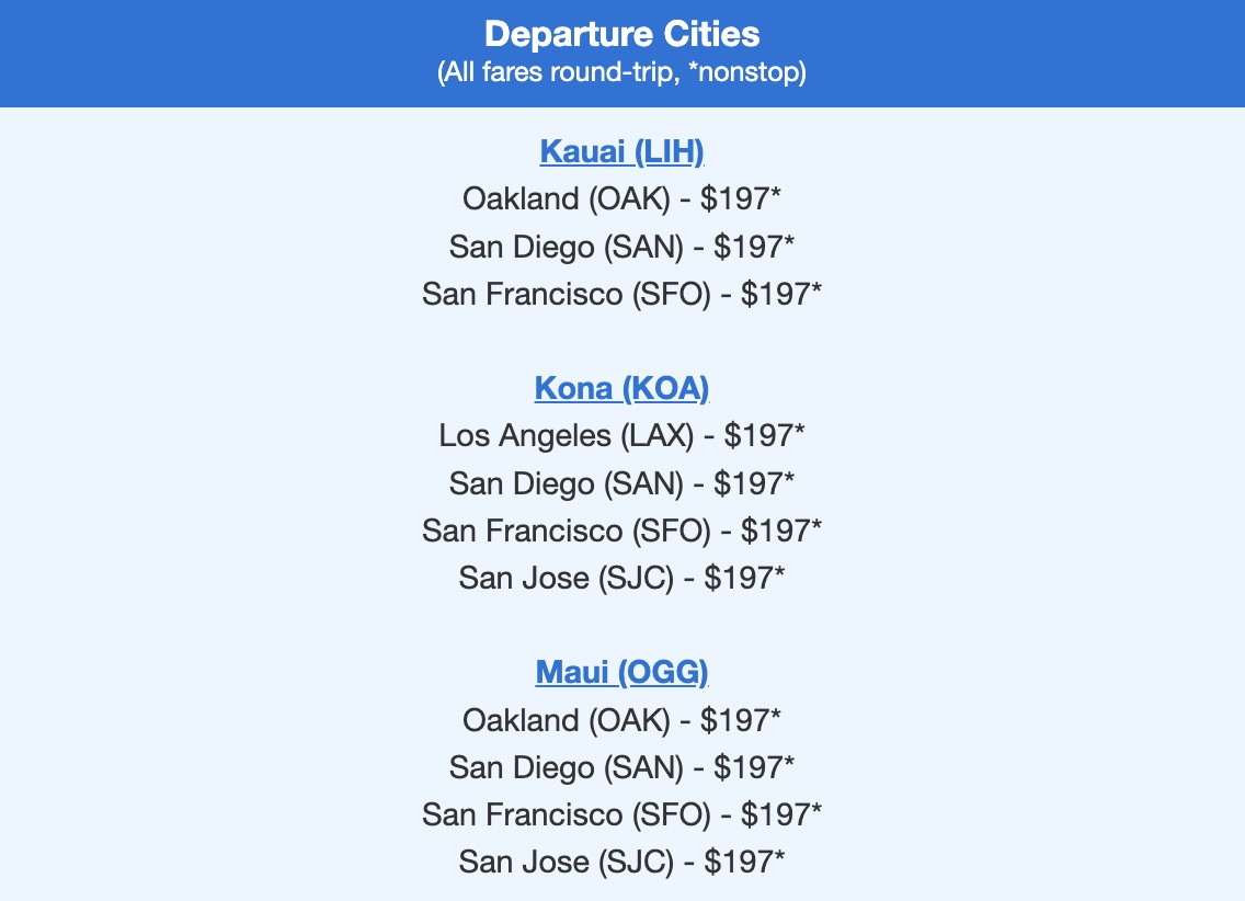 The Best Ways to Get to Hawaii This Year – From $197 or 15K Points RT 3 Nonstop flights to Hawaii in the $100s