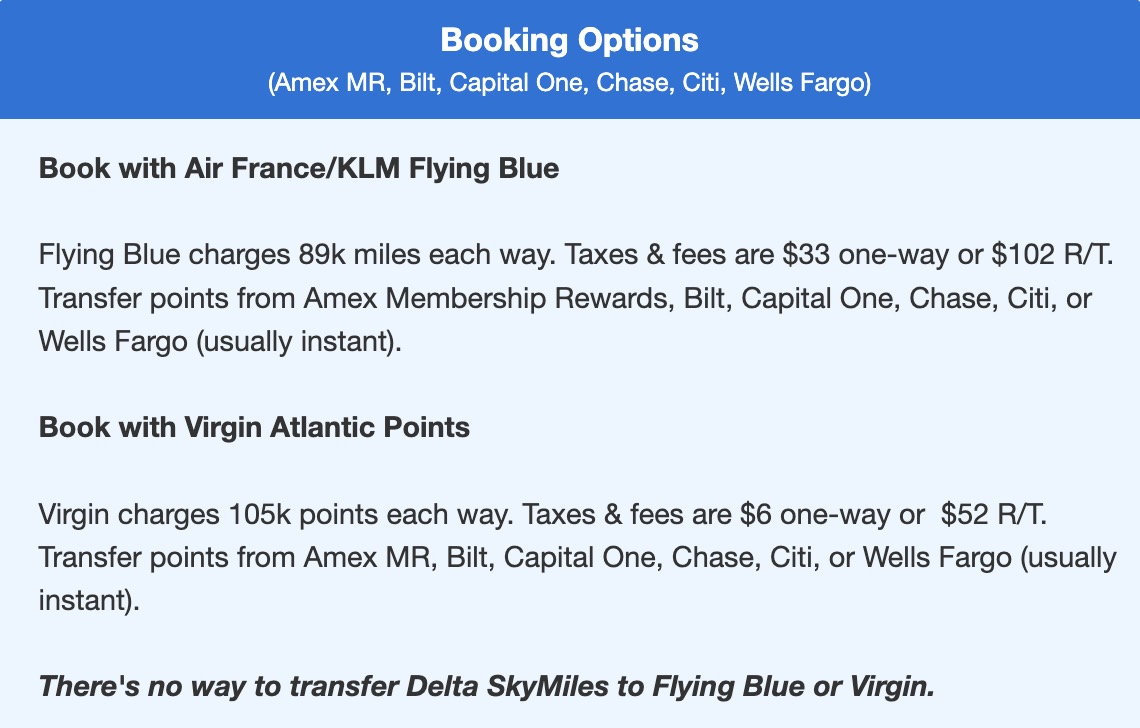 Delta One suites bookable with Air France and Virgin Atlantic
