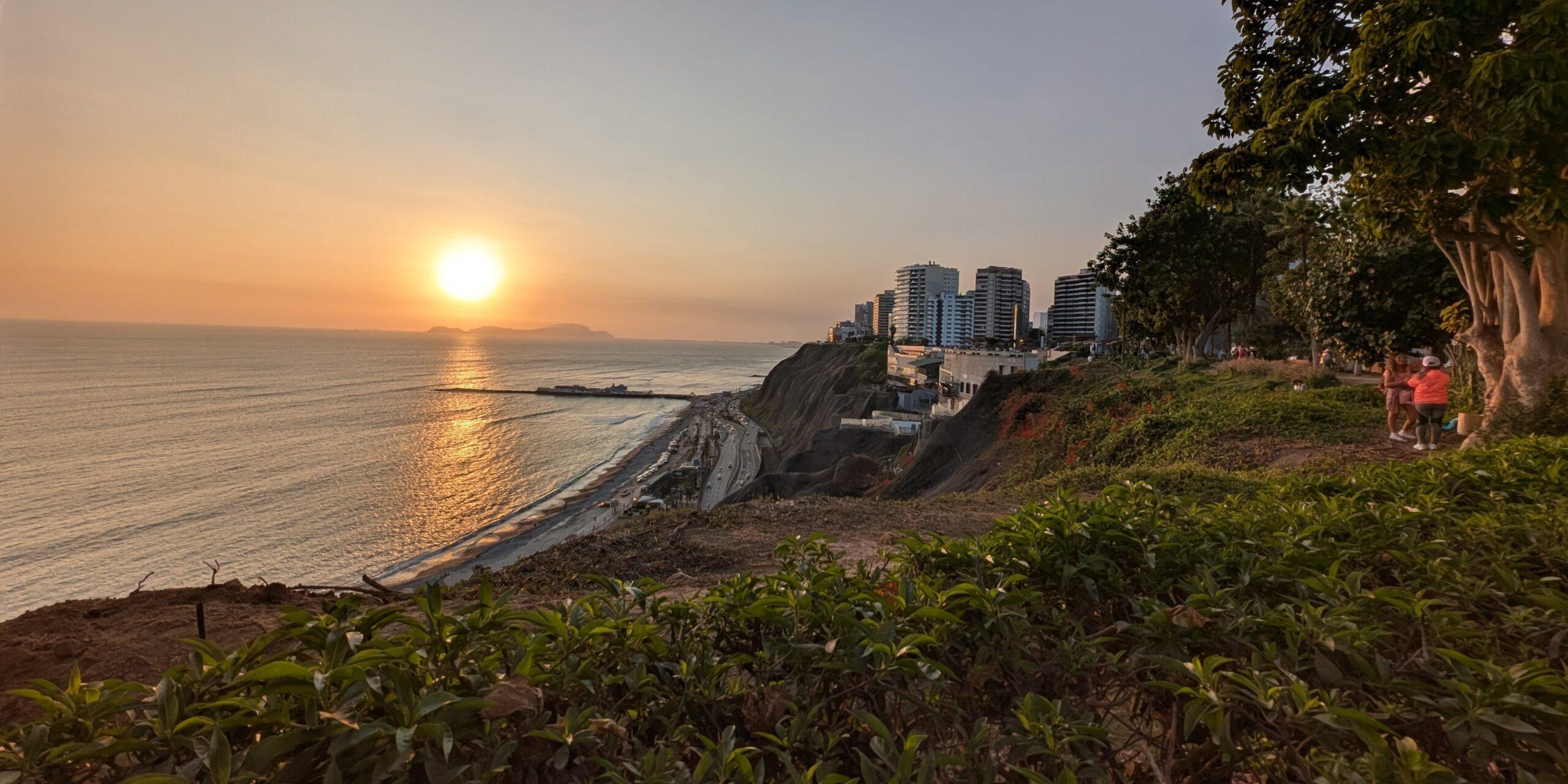 View of sunset from the AC Hotel Miraflores