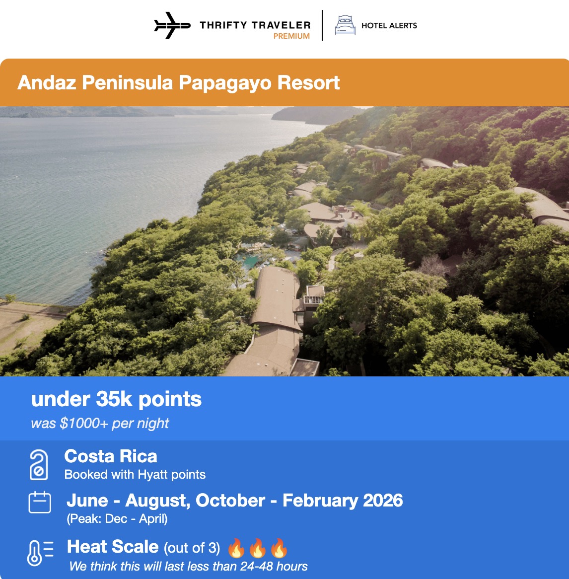 Andaz Papagayo Resort hotel alert