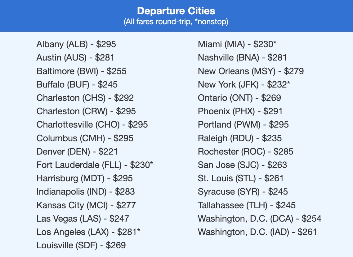 Costa Rica airfare in the $200s roundtrip