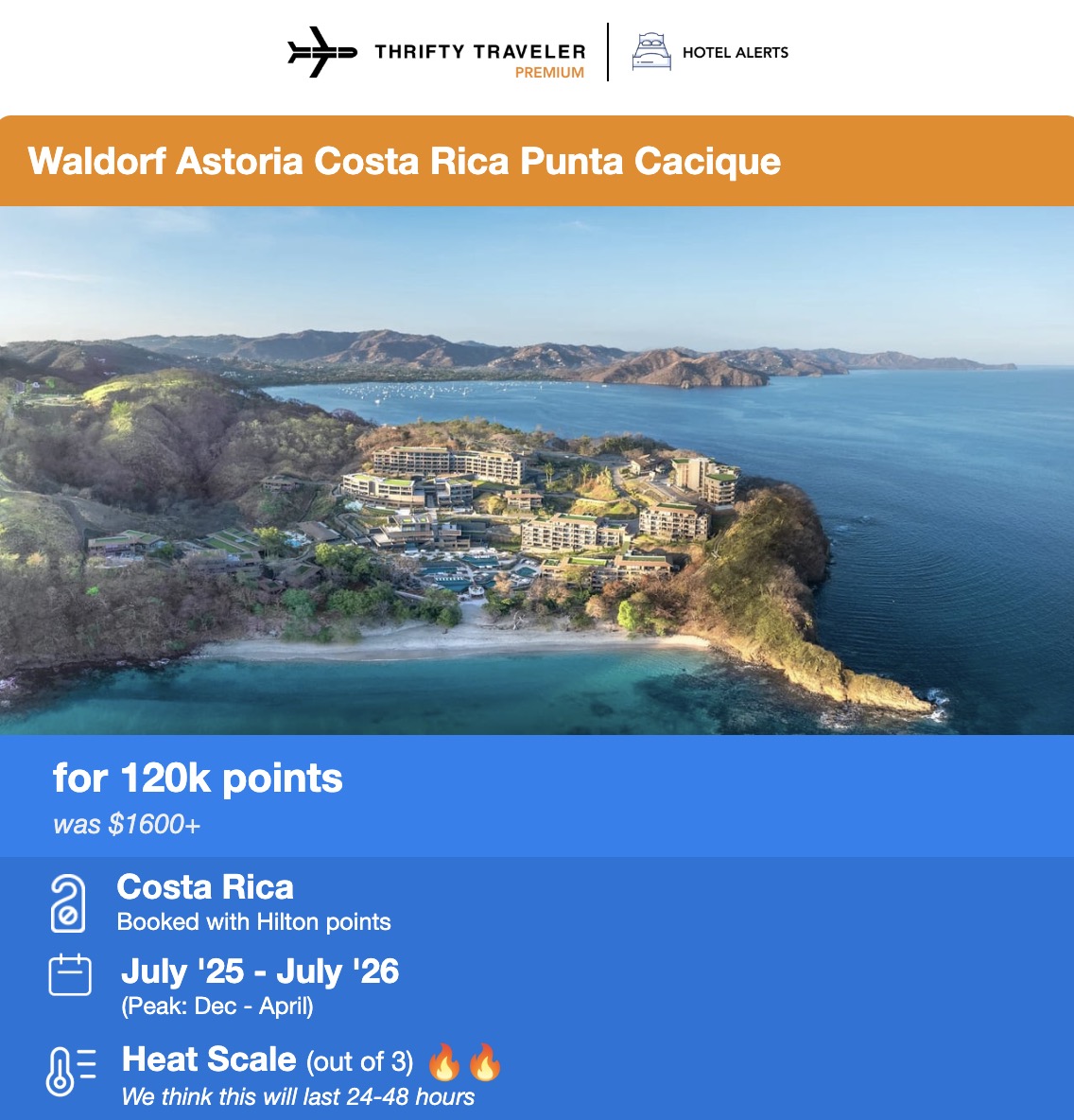 Waldorf Astoria Costa Rica hotel availability deal