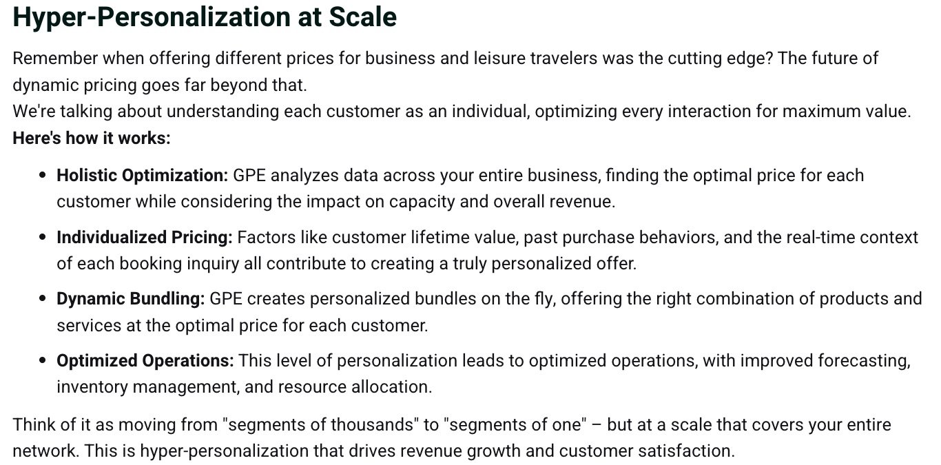 blog section about hyper-personalization of airfare