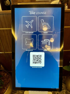 kiosk for amenities at Delta One Lounge LAX