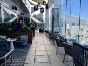 LAX Delta One lounge patio