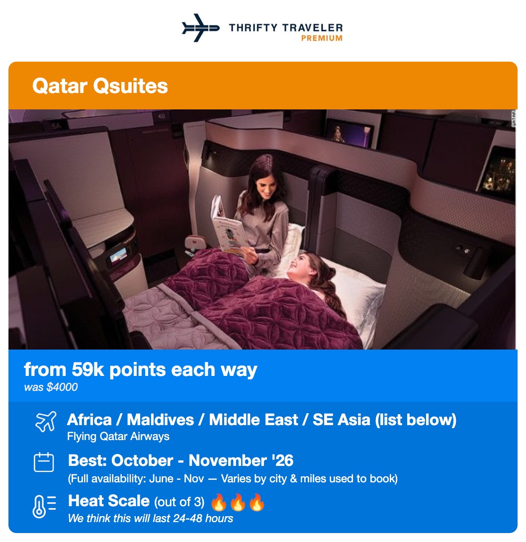 Want to Fly Business Class? These are the Easiest Flights to Book With Points 17 qatar qsuites deal from thrifty traveler premium