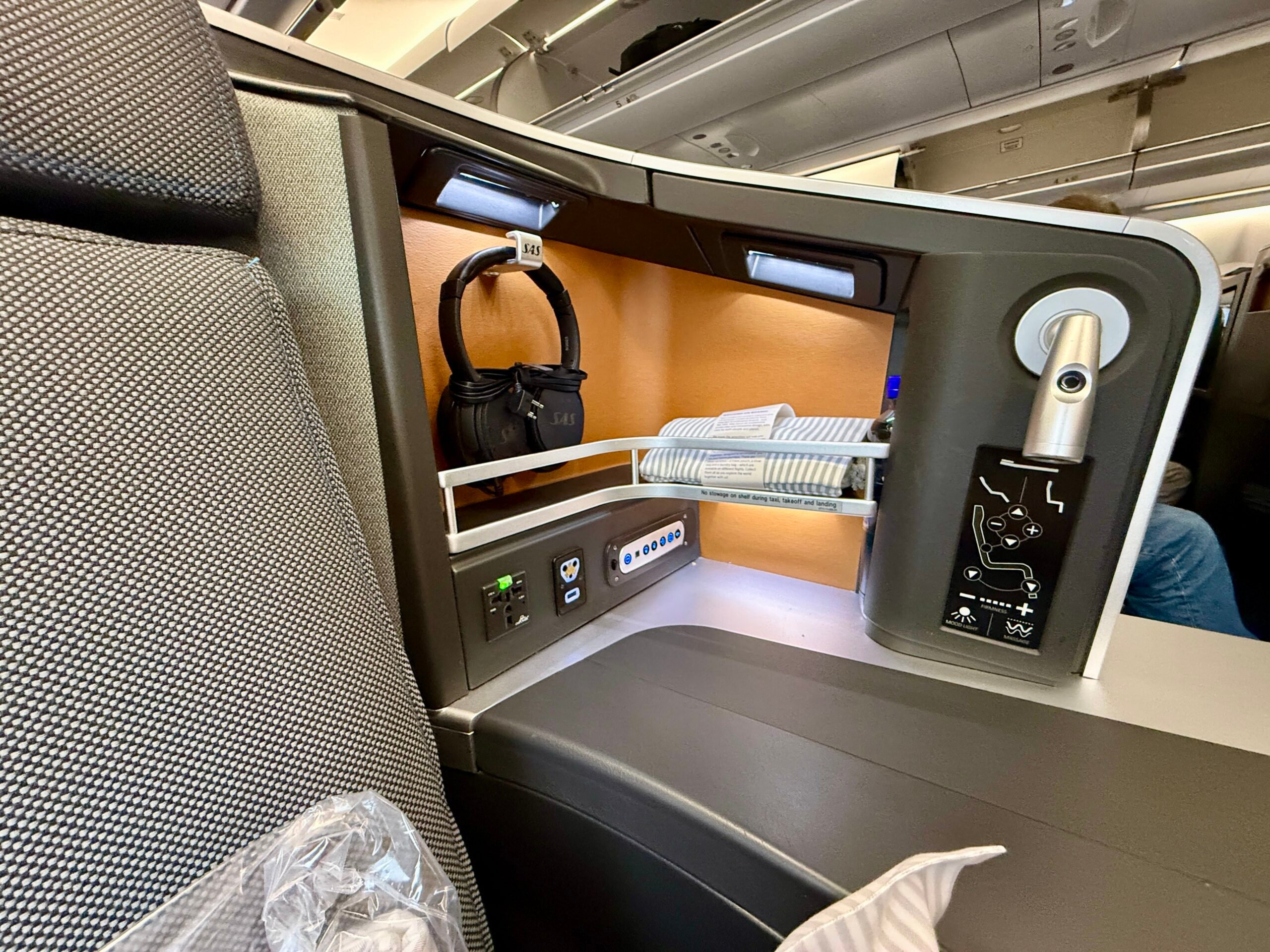 storage at sas business class seat