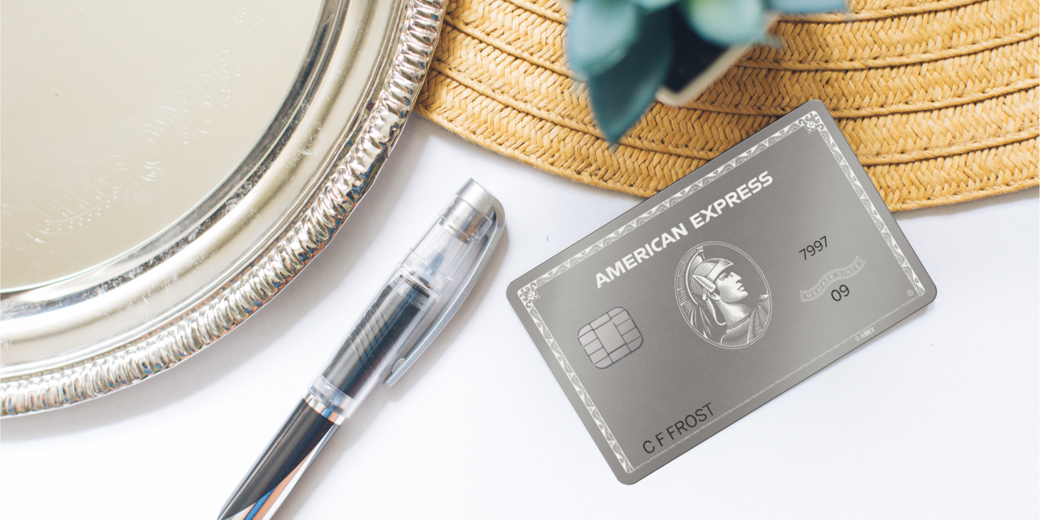 Amex Platinum Mirror on Table