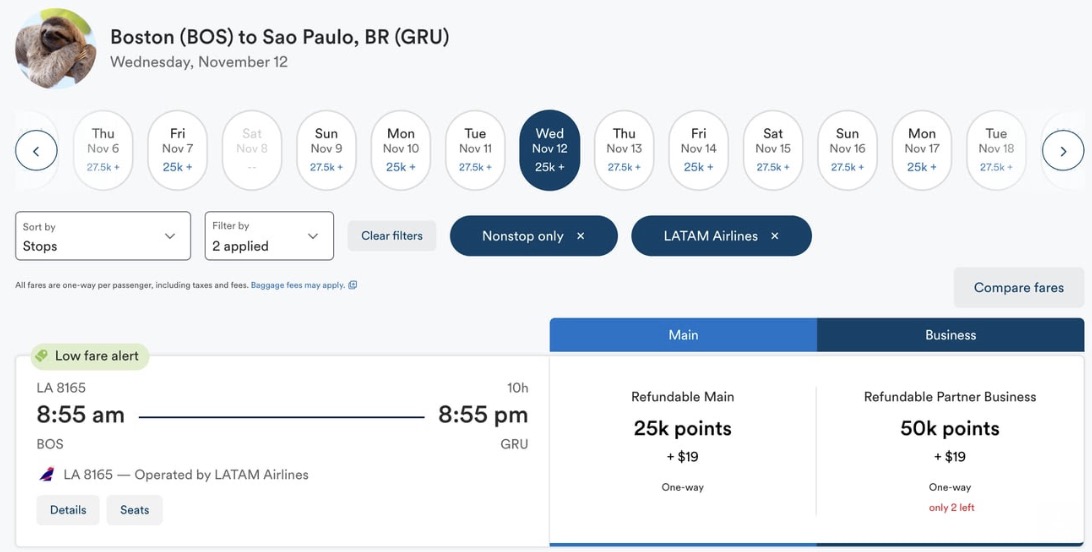 GRU airfare from Boston to Brazil