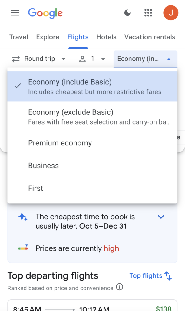 google flights now lets you filter out basic economy... Google Flights Basic Economy Filter is Now Live for Everyone!
