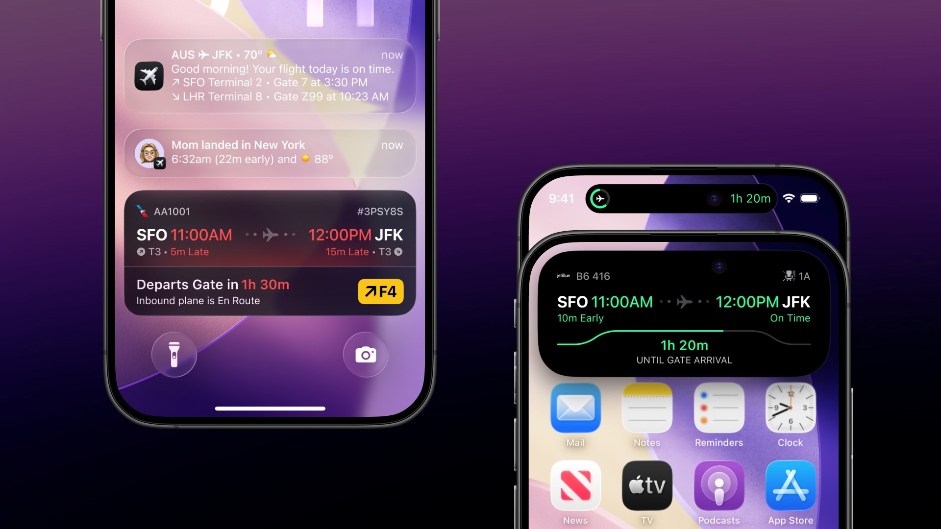 Live activities Flighty ios26