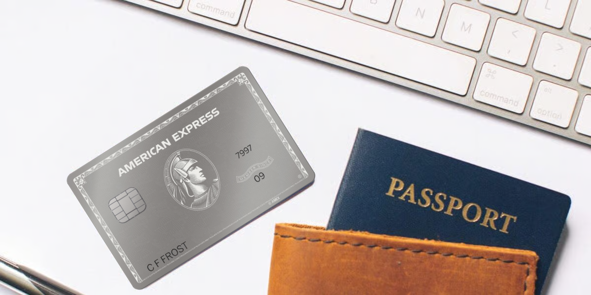 Platinum Card with Passport on a desk