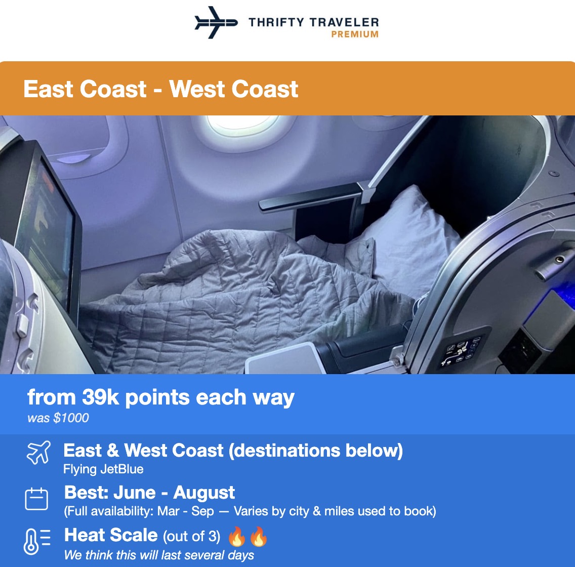 JetBlue Flight deal in Mint