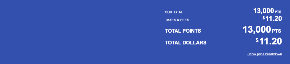 Southwest Rapid Rewards award ticket from LAX-HNL for 13,000 Rapid Rewards + $11.20