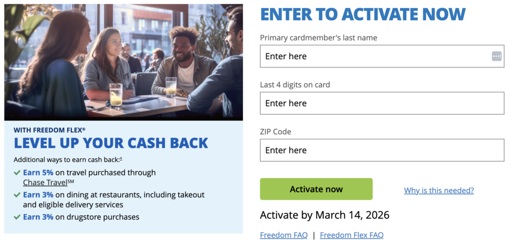 Chase Announces 5% Freedom Flex Bonus Categories for Q1, 2026 6 Register for Chase Freedom bonus categories Q1 2026.