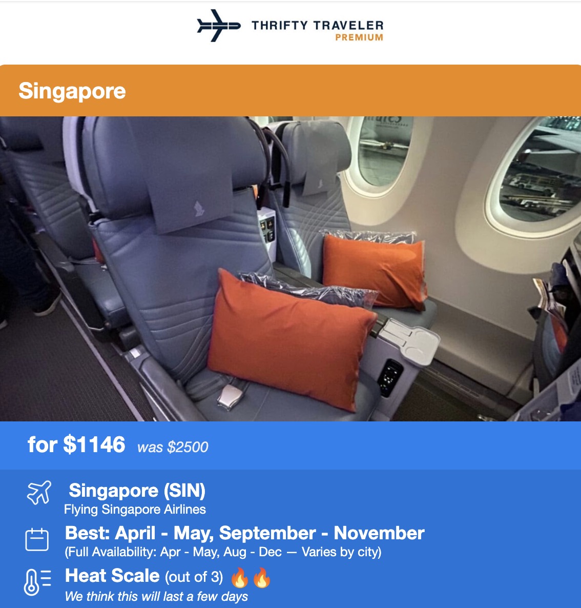 Premium Economy: How to Book a Comfier Seat for Economy Prices 13 Singapore Airlines flight deal in premium economy for $1146 roundtrip