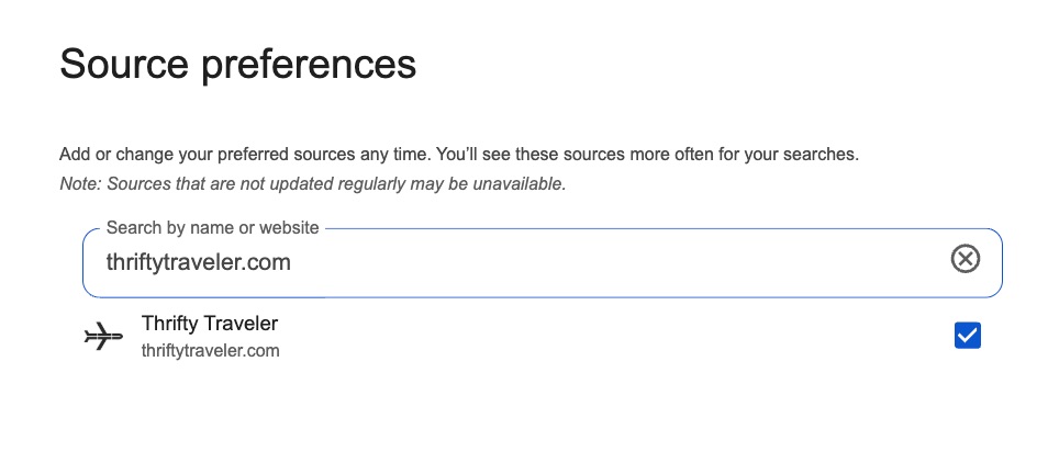 google preferred source