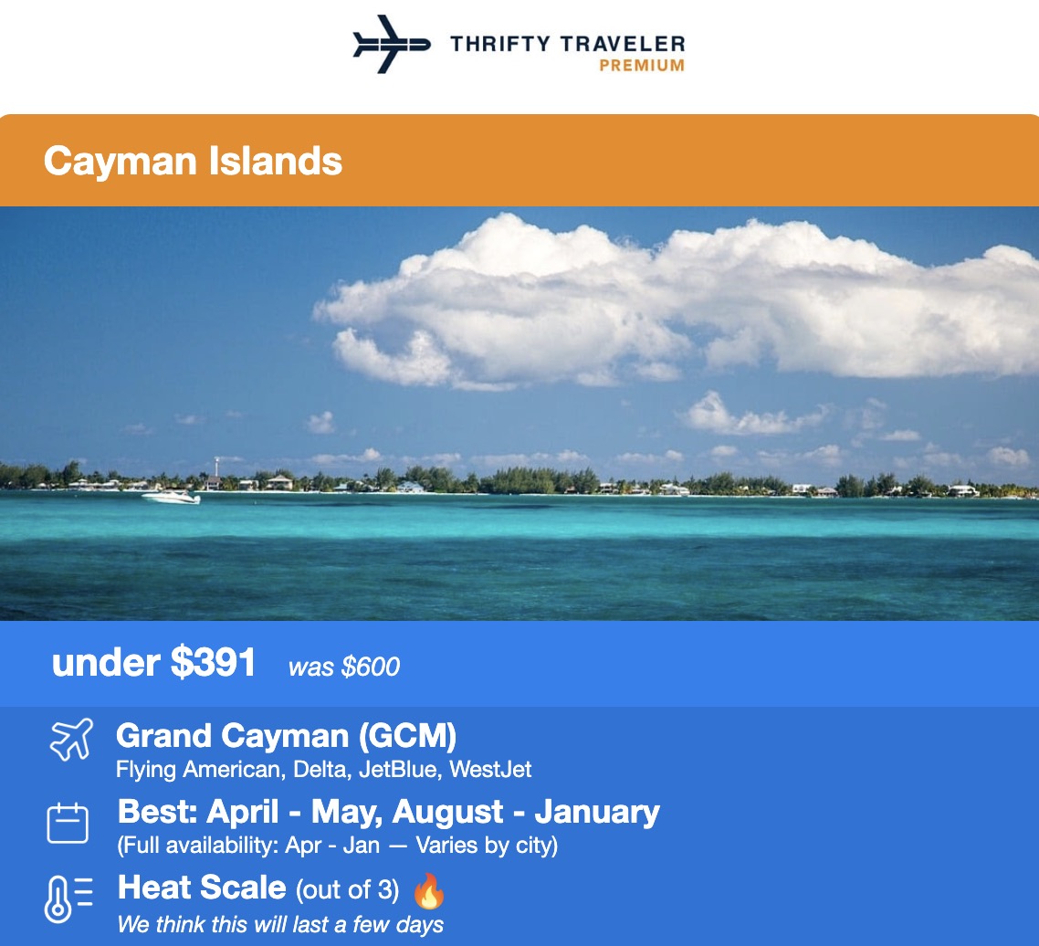 With Airfare on the Rise, It's Time to Book Your Winter 2027 Caribbean Trip (Yes, Really) 7 Grand Cayman flight deal