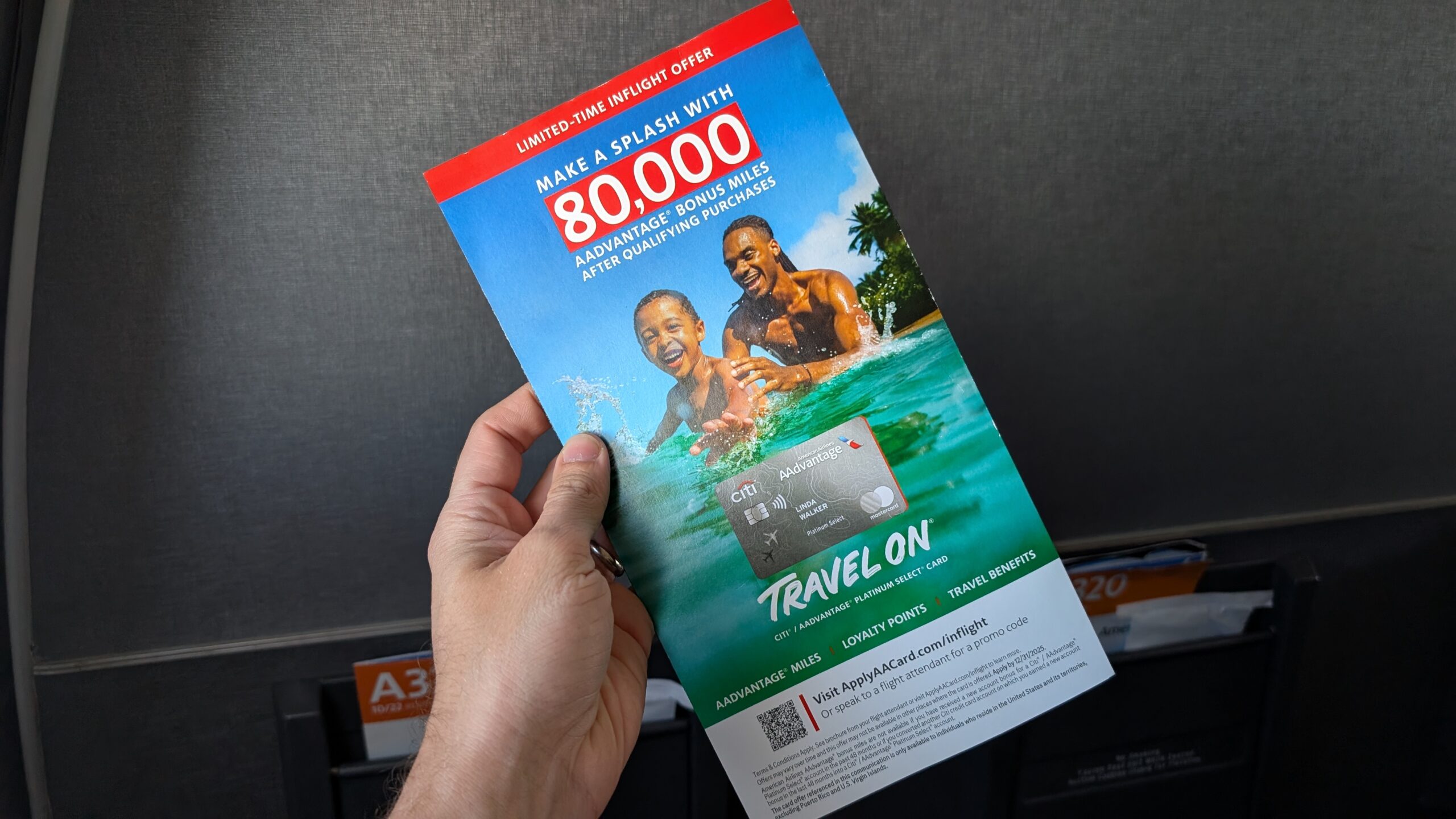 Citi AA Card in-flight bonus offer for 80,000 miles
