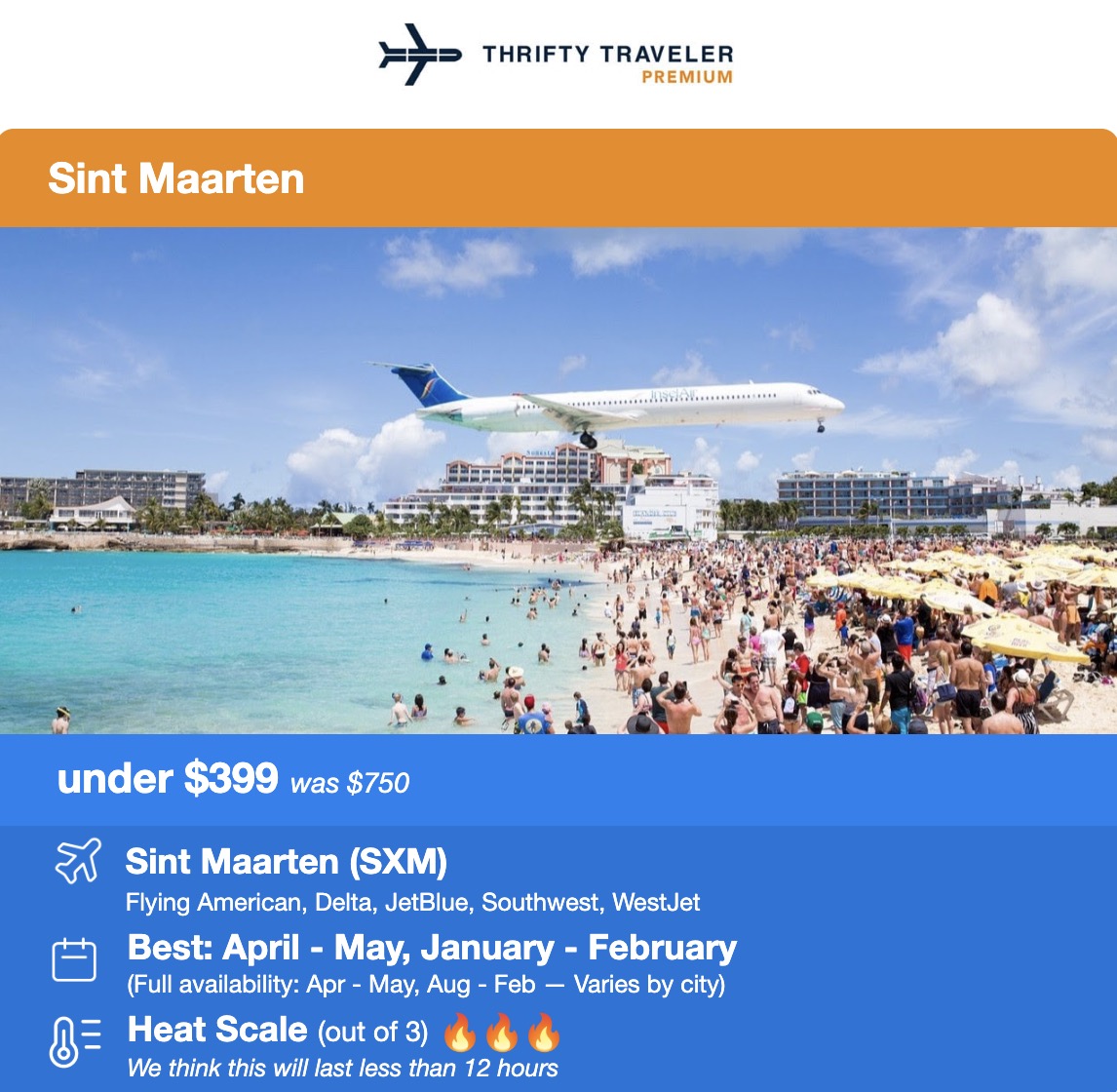 With Airfare on the Rise, It's Time to Book Your Winter 2027 Caribbean Trip (Yes, Really) 3 Sint Maarten flight deal