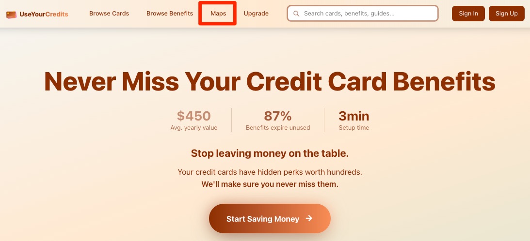 UseYourCredits Maps of eligible dining credit restaurants