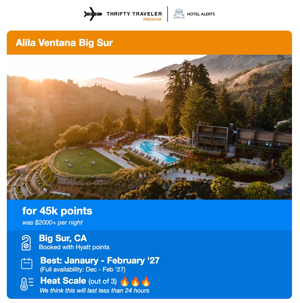 Book ASAP: Rare Award Space at Hyatt's Alila Ventana Big Sur Next Winter! 1 alila screenshot