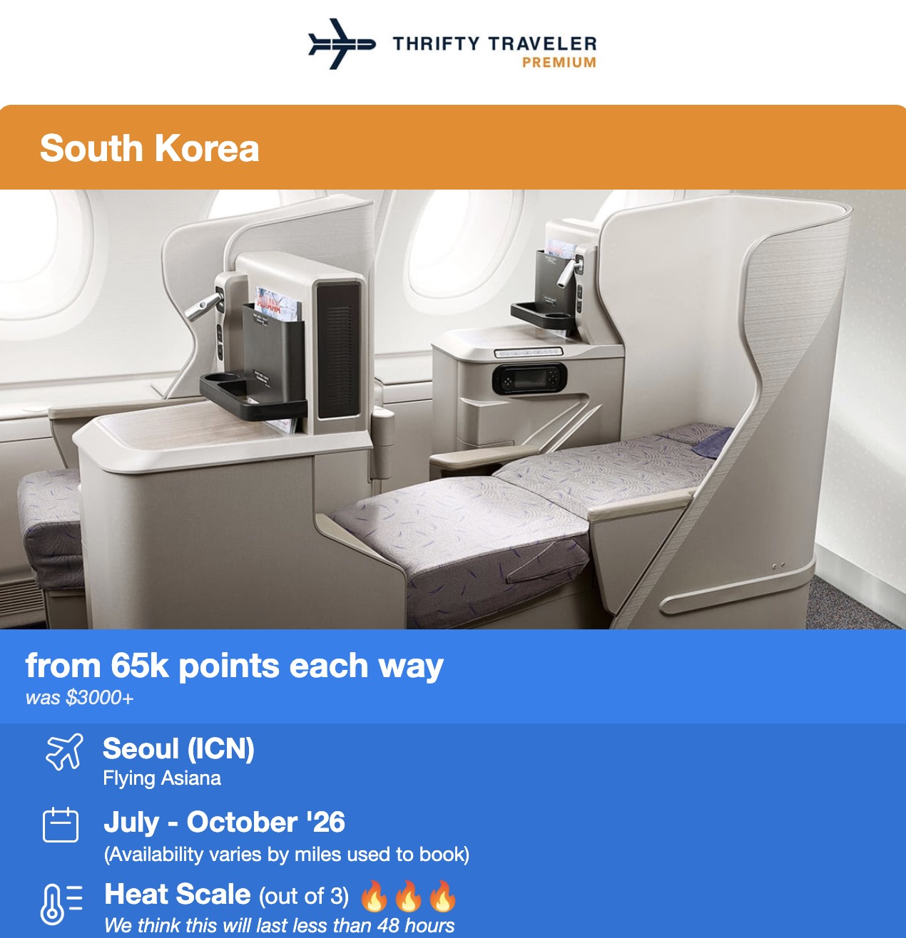 Korean Air business class