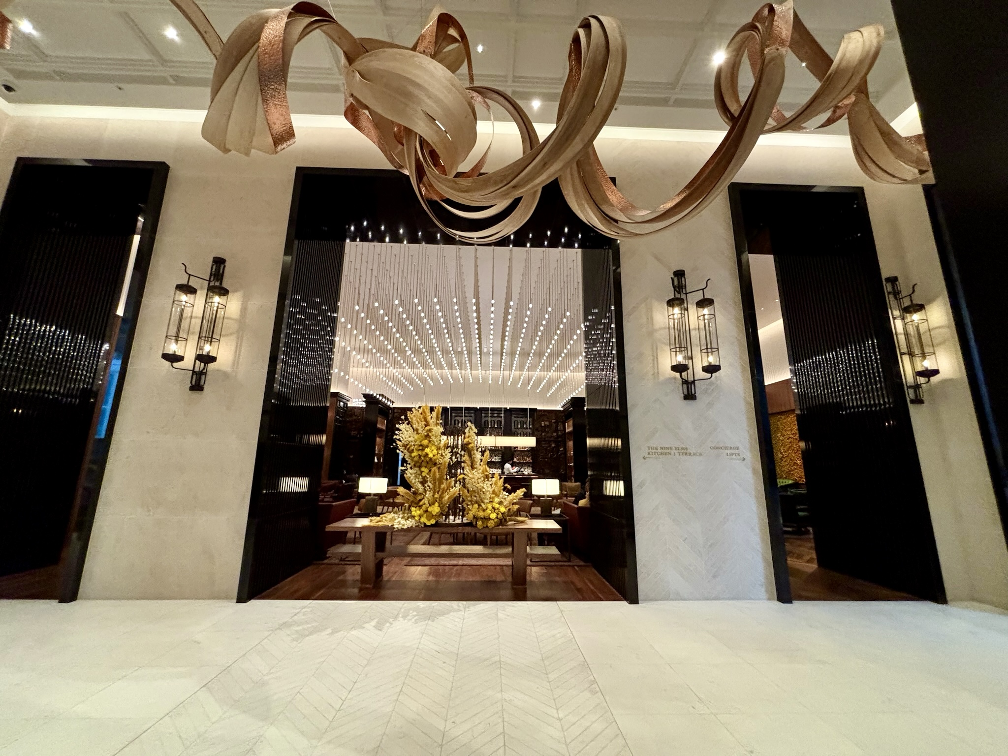 Inside the Park Hyatt London River Thames: Rooms, Dining, Pool & More 6 Park Hyatt London River Thames lobby with custom chandelier