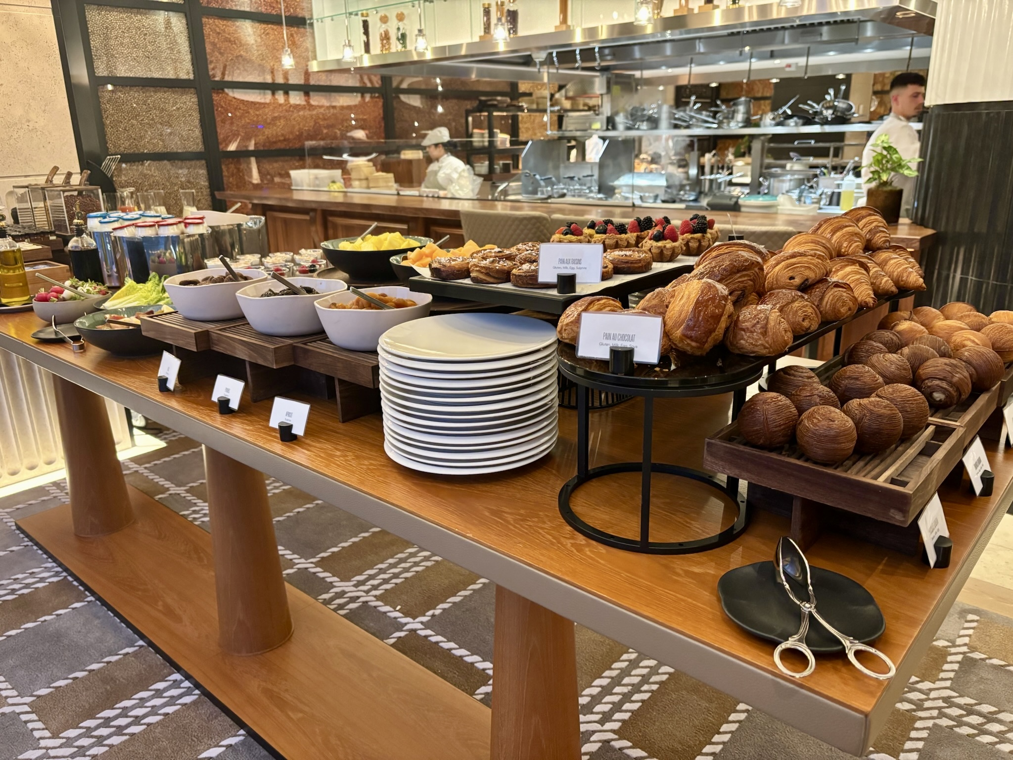 Inside the Park Hyatt London River Thames: Rooms, Dining, Pool & More 33 Breakfast buffet with fruit and pastries