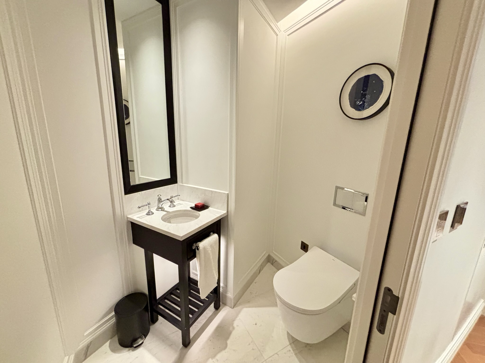 Inside the Park Hyatt London River Thames: Rooms, Dining, Pool & More 13 Powder room with sink and toilet at Park Hyatt London River Thames