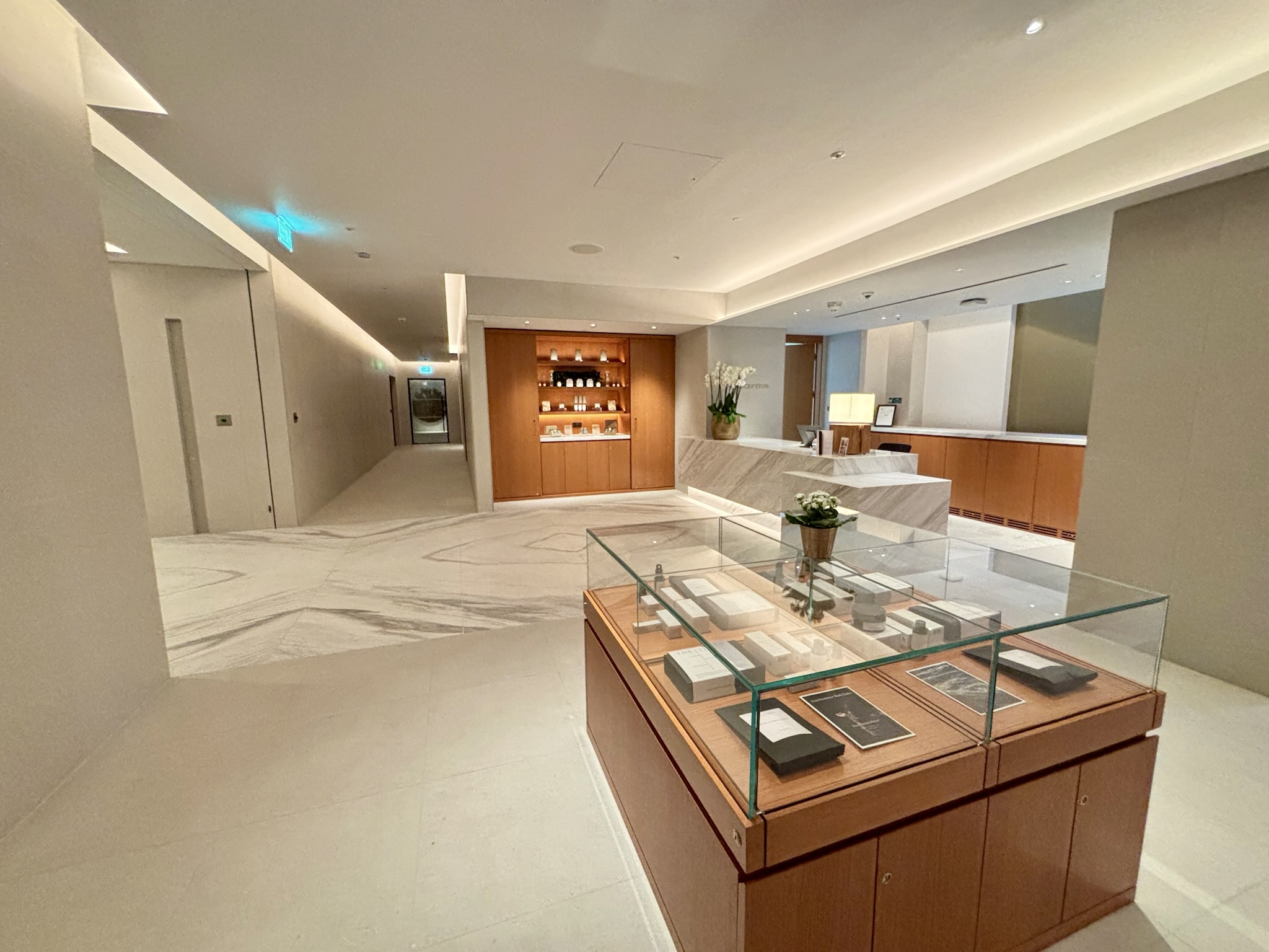 Inside the Park Hyatt London River Thames: Rooms, Dining, Pool & More 45 Spa entrance with marble floors