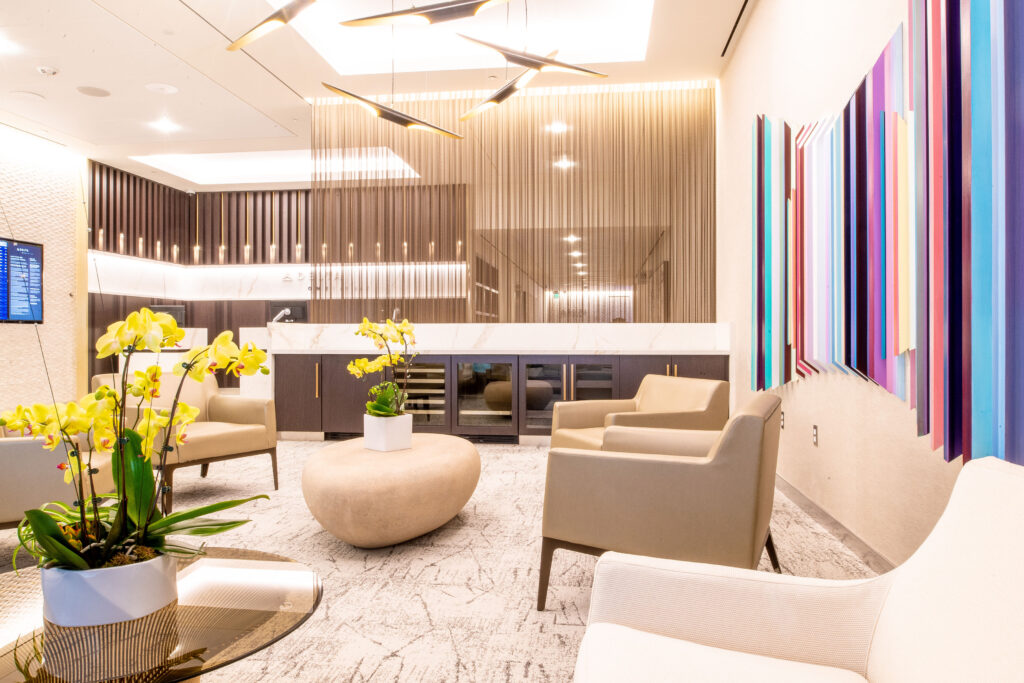 Check-In area at LAX with plenty of seating