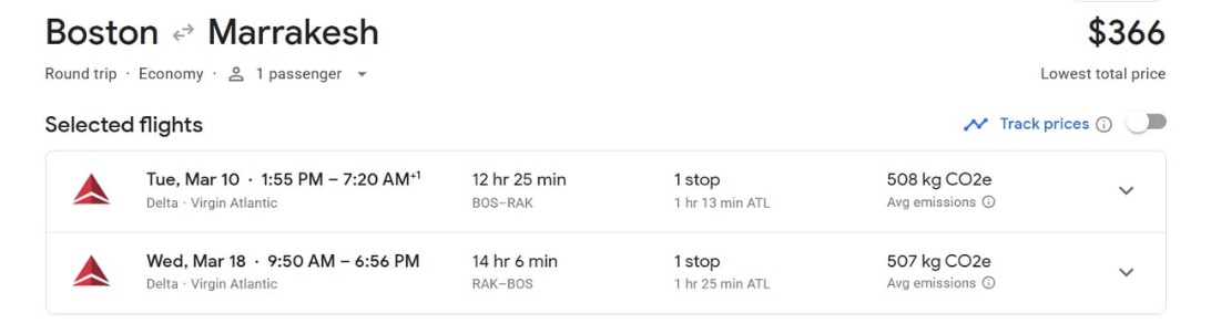 Morocco in the $300s roundtrip