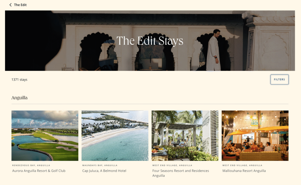 The edit property search page