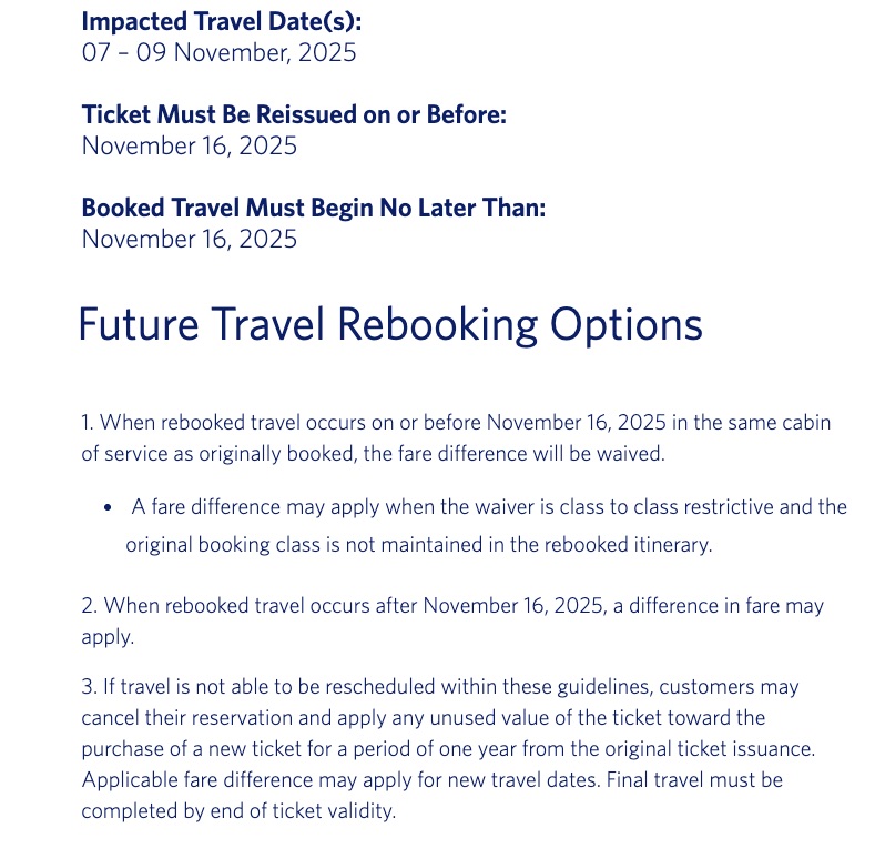 delta waiver to change flights