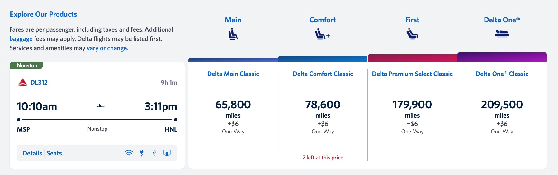 delta skymiles minneapolis to honolulu