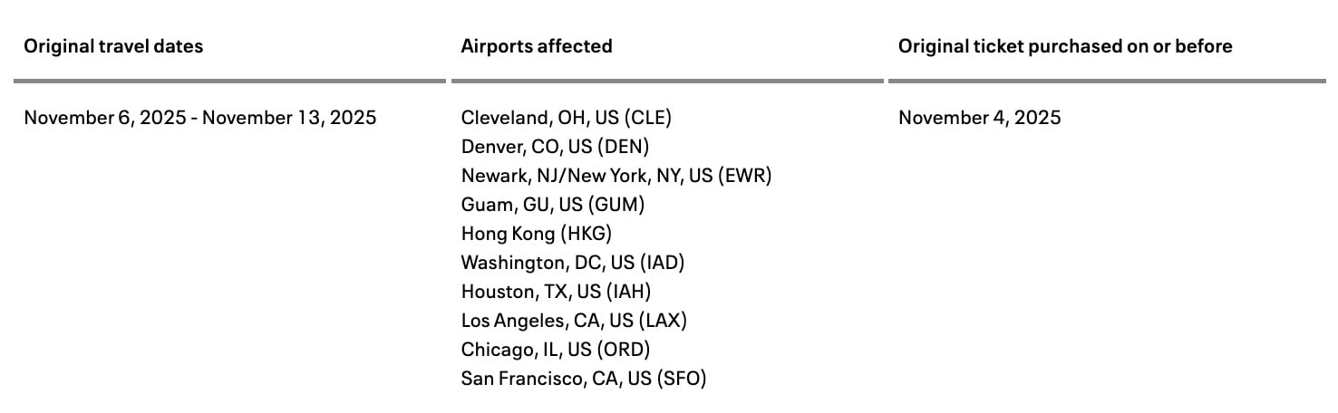 united airlines waiver