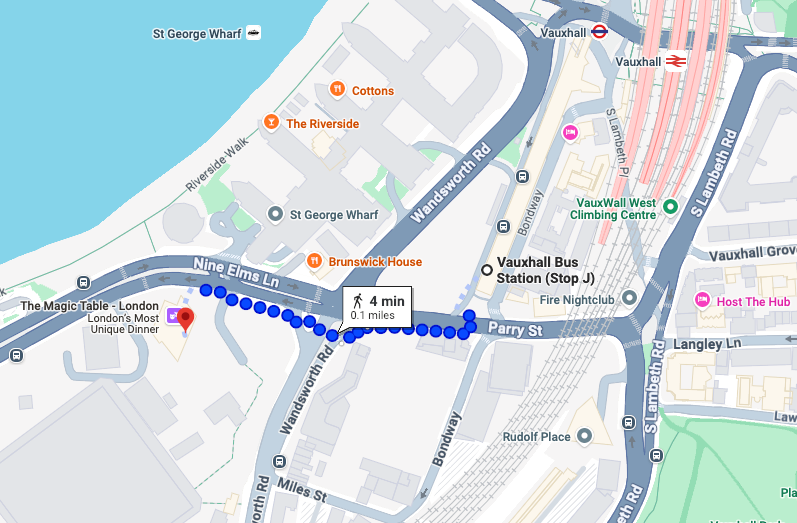 Inside the Park Hyatt London River Thames: Rooms, Dining, Pool & More 3 Map of the Park Hyatt London walk to metro station