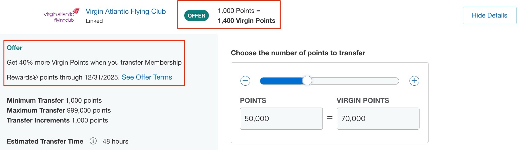 What's Going On With Amex's Hit-or-Miss Transfer Bonuses? 1 40% transfer bonus from Amex to Virgin