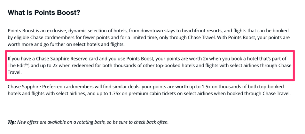 Chase Sold Sapphire Reserve® Cardholders on Big Hotel Redemptions, Then Quietly Backtracked 1 Chase points boost explainer from July 2025