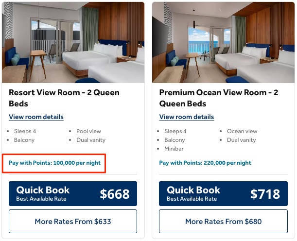 8 of the Best All-Inclusive Resorts in Cancún (Bookable With Points) 17 Hilton Mar Caribe points booking for family of four for 100,000 points