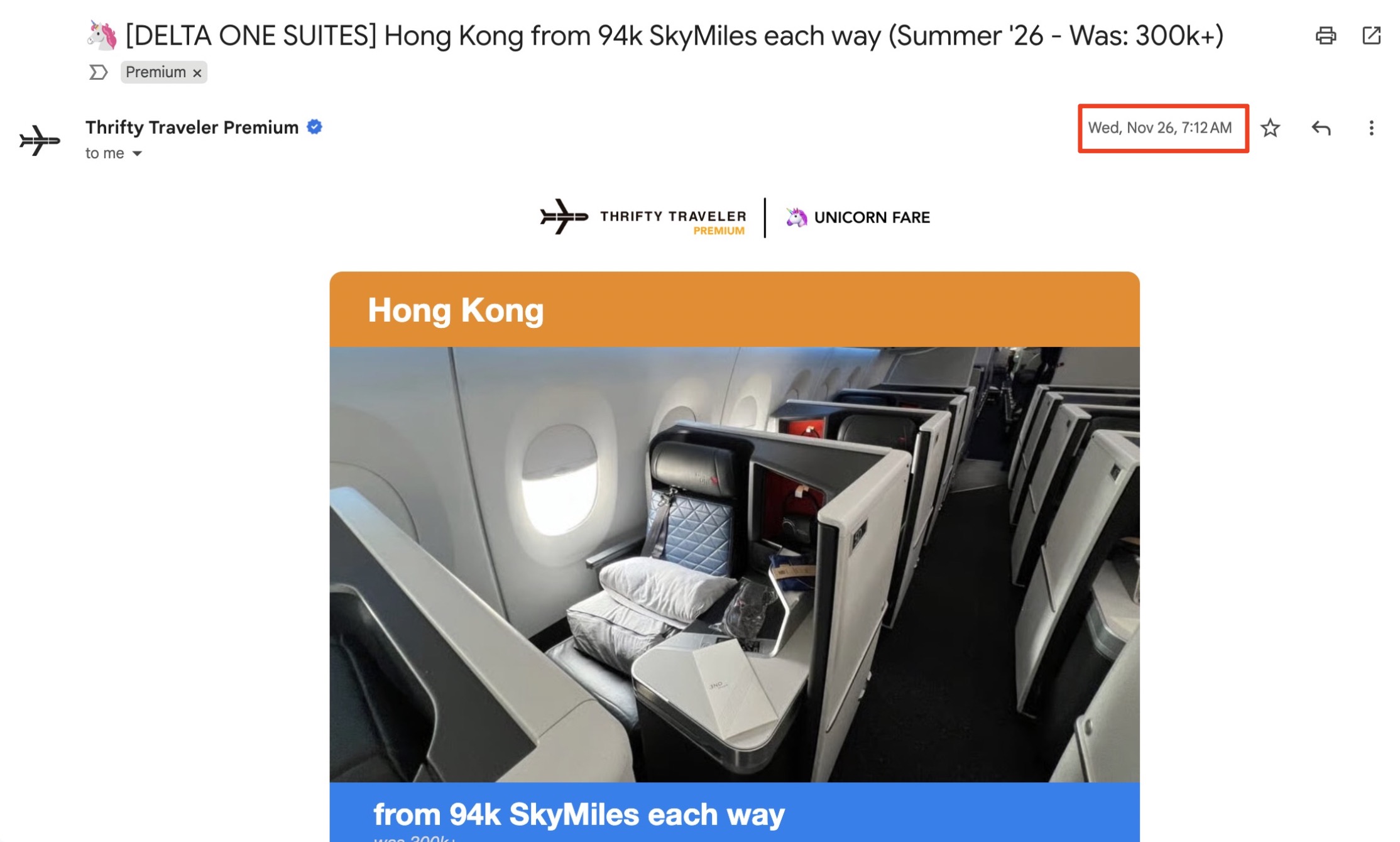 Early Bird Gets the Worm: The Key to Finding Business Class Award Space Lately 3 Hong Kong Unicorn alert Delta SkyMiles
