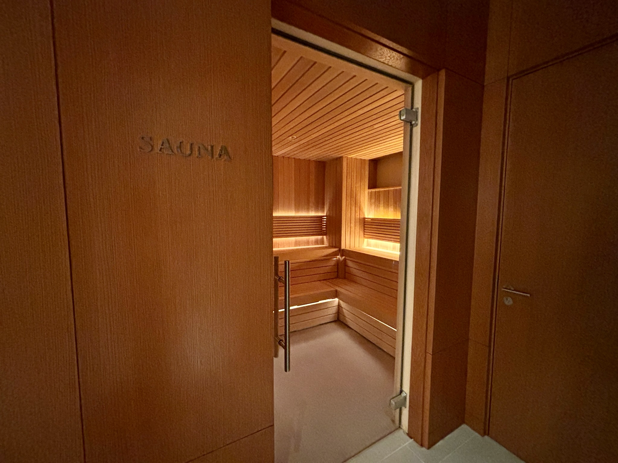 Inside the Park Hyatt London River Thames: Rooms, Dining, Pool & More 50 Sauna room at the spa/pool