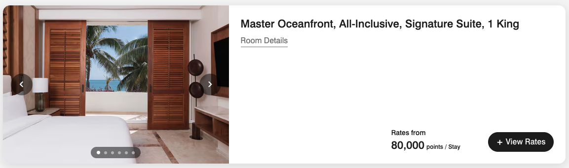 8 of the Best All-Inclusive Resorts in Cancún (Bookable With Points) 7 Paraiso de la Bonita award booking for 80,000 points.