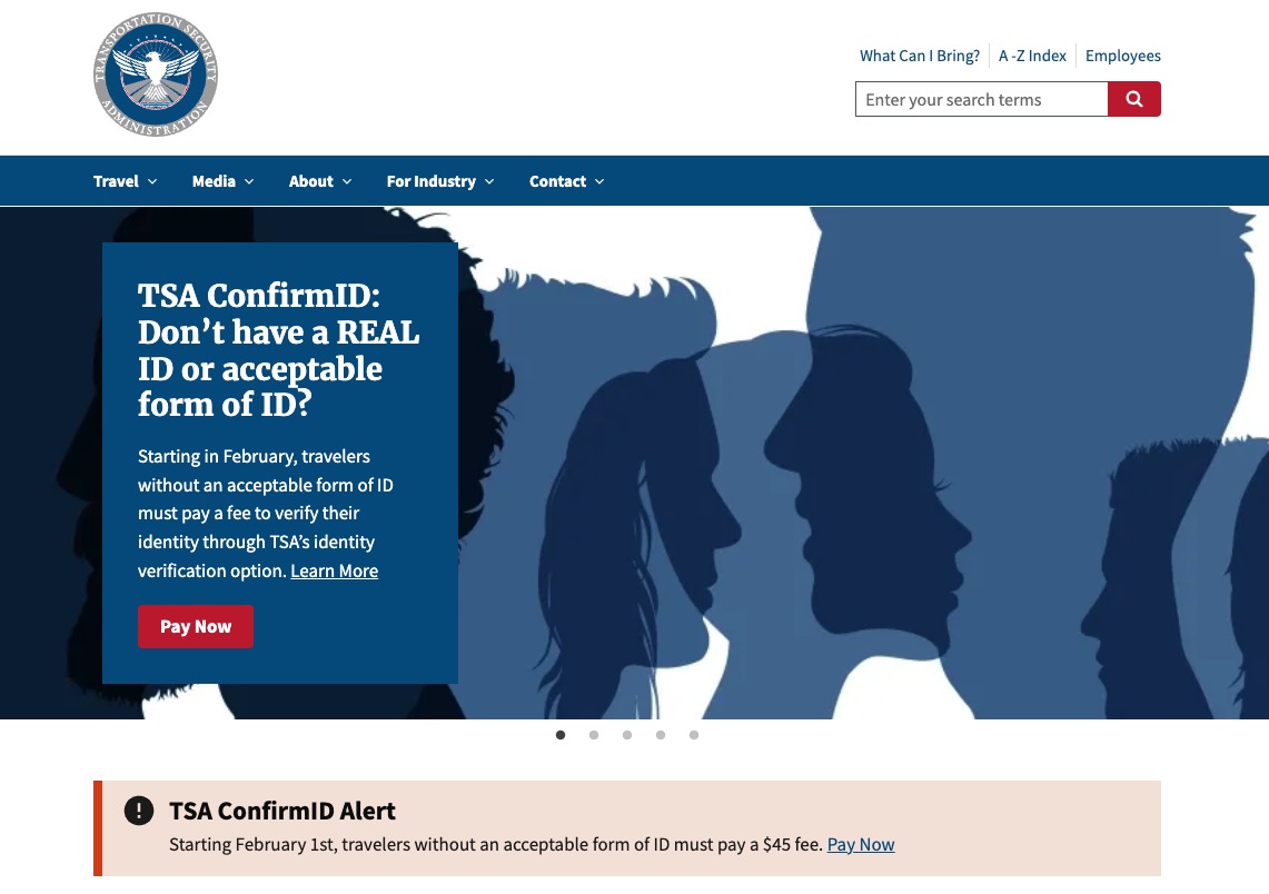 No Real ID? How to Pay the TSA's New $45 Fee (Starting This Weekend, Feb. 1) 1 TSA Confirm ID