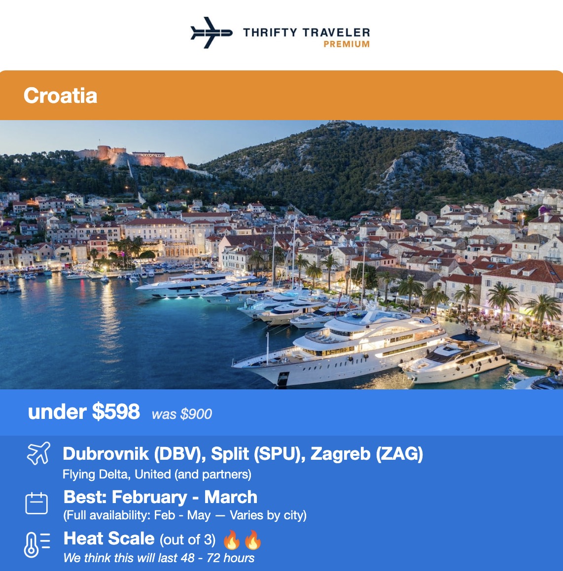 Croatia airfare