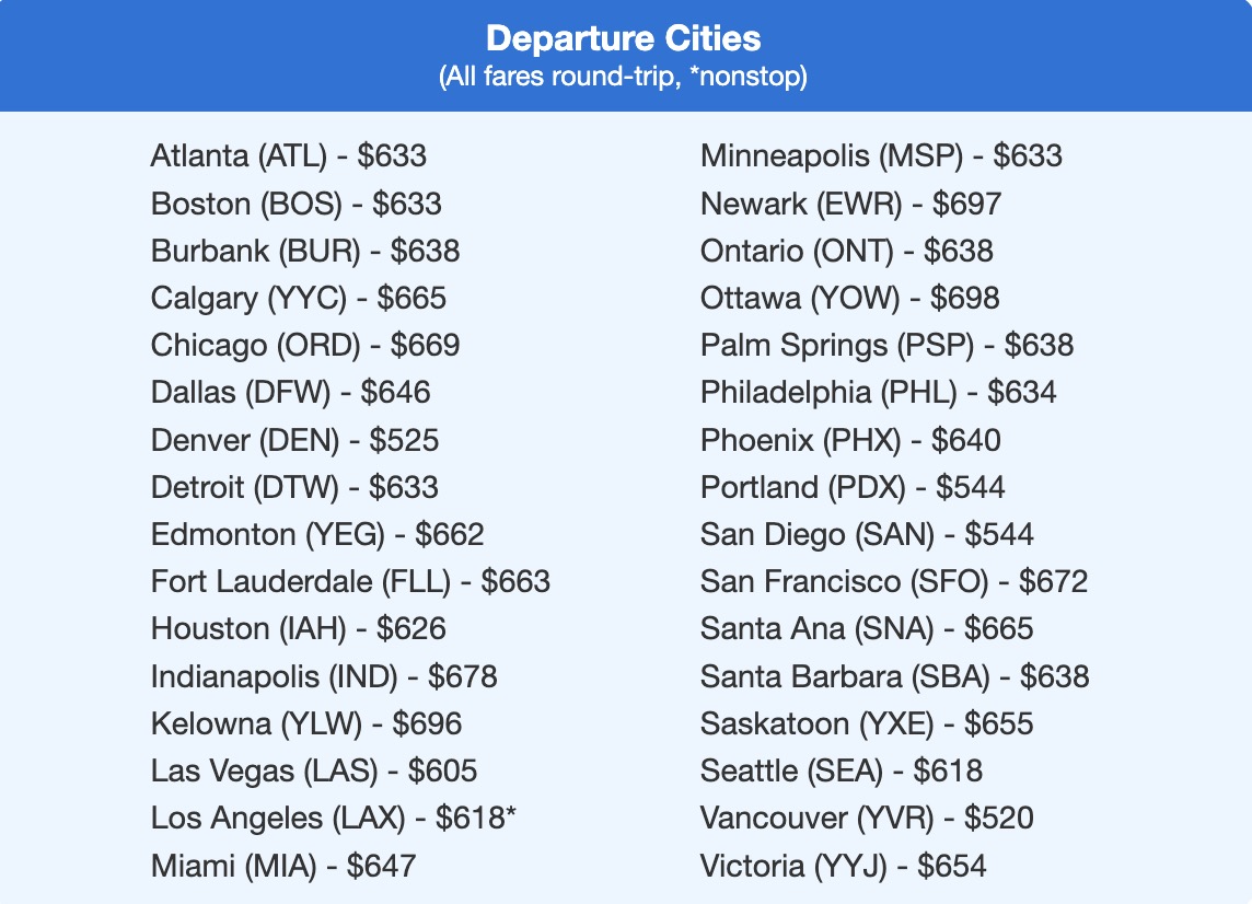 Hong Kong flight deal