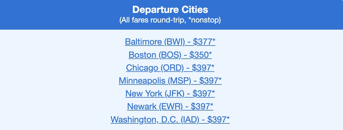 Iceland flight deal with fares in the $300s