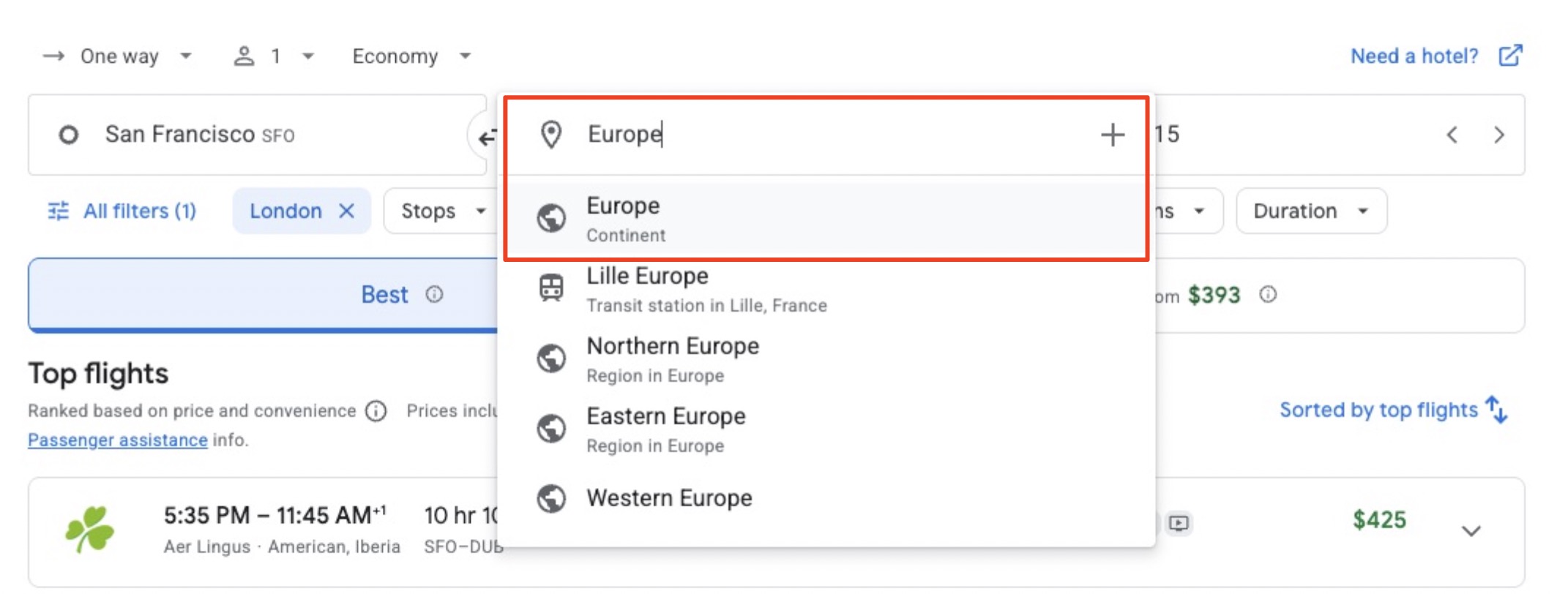 How to Take Cheaper One-Way Fares Abroad to the Next Level 20 Typing in a vague region into Google Flights to pull up the Explore map